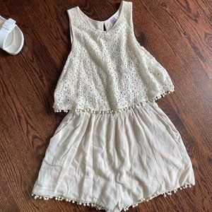 White lace romper